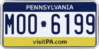 PA license plate MOO6199