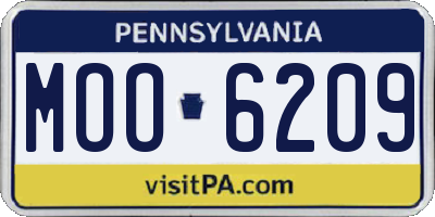 PA license plate MOO6209