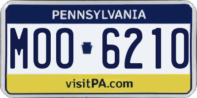 PA license plate MOO6210