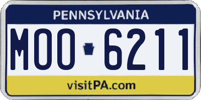PA license plate MOO6211
