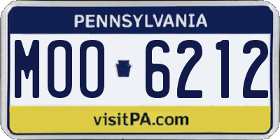 PA license plate MOO6212