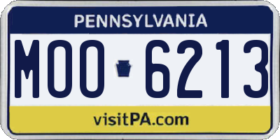 PA license plate MOO6213