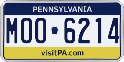 PA license plate MOO6214