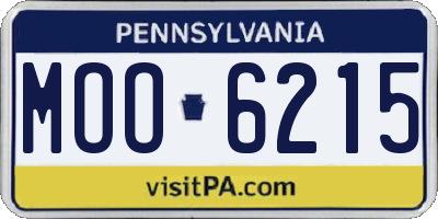 PA license plate MOO6215