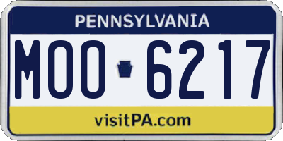 PA license plate MOO6217