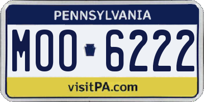 PA license plate MOO6222