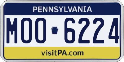 PA license plate MOO6224