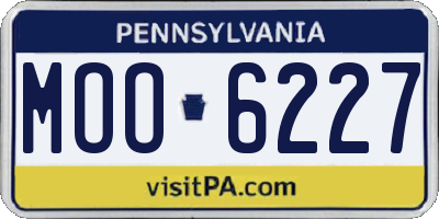 PA license plate MOO6227