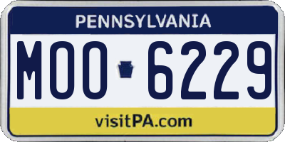 PA license plate MOO6229