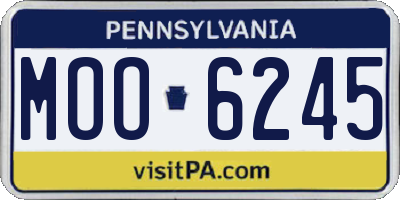 PA license plate MOO6245