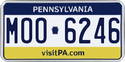 PA license plate MOO6246