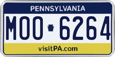 PA license plate MOO6264