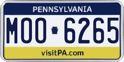 PA license plate MOO6265