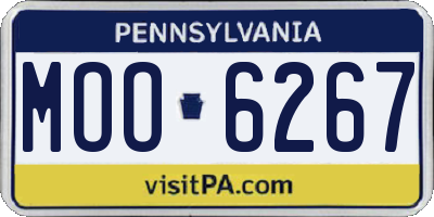PA license plate MOO6267