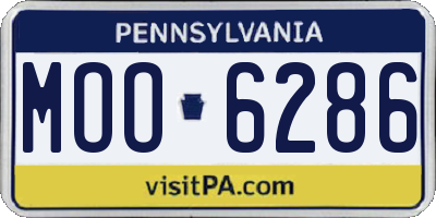 PA license plate MOO6286