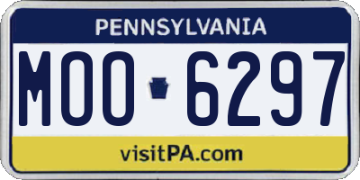 PA license plate MOO6297
