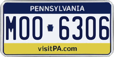 PA license plate MOO6306