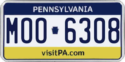 PA license plate MOO6308