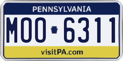 PA license plate MOO6311