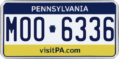 PA license plate MOO6336