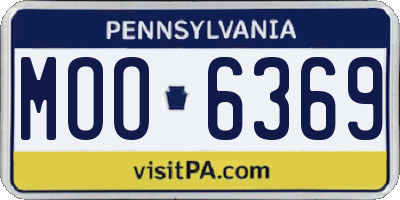 PA license plate MOO6369