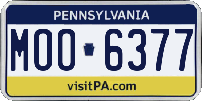 PA license plate MOO6377
