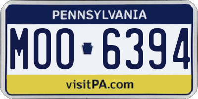 PA license plate MOO6394