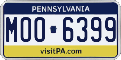 PA license plate MOO6399