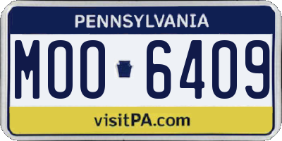 PA license plate MOO6409