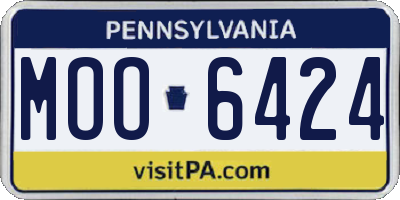 PA license plate MOO6424