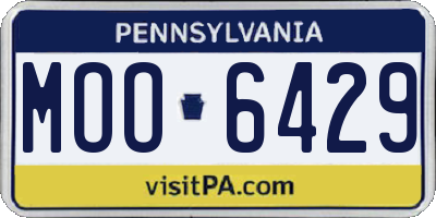 PA license plate MOO6429