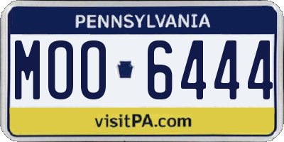 PA license plate MOO6444
