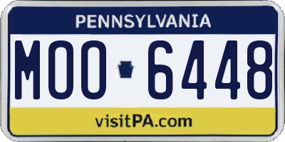 PA license plate MOO6448