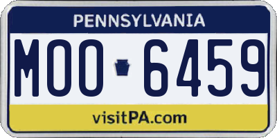 PA license plate MOO6459