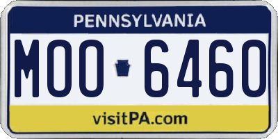 PA license plate MOO6460