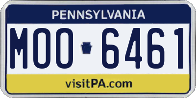 PA license plate MOO6461
