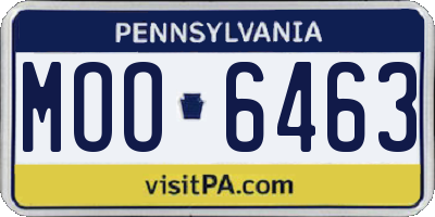 PA license plate MOO6463