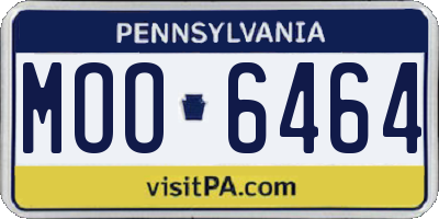 PA license plate MOO6464