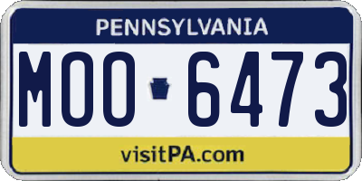 PA license plate MOO6473
