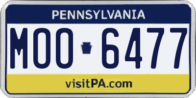 PA license plate MOO6477