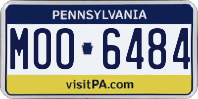 PA license plate MOO6484