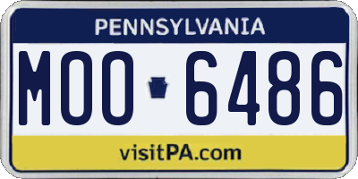 PA license plate MOO6486