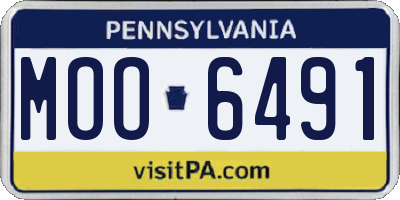 PA license plate MOO6491