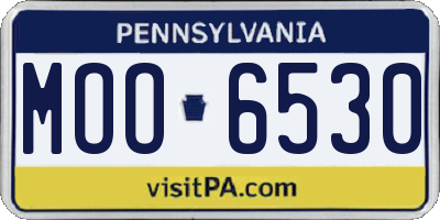 PA license plate MOO6530