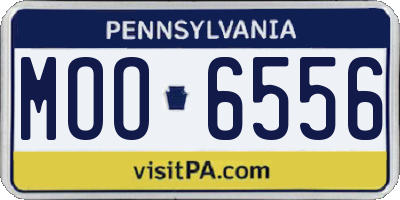 PA license plate MOO6556