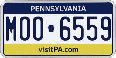 PA license plate MOO6559