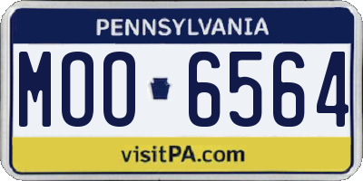 PA license plate MOO6564