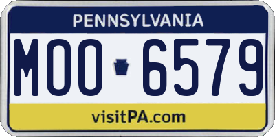 PA license plate MOO6579