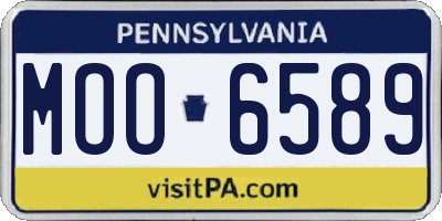 PA license plate MOO6589