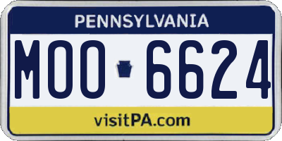 PA license plate MOO6624